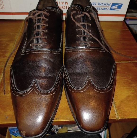 Mens Brown Gucci Wingtip Shoes 15 